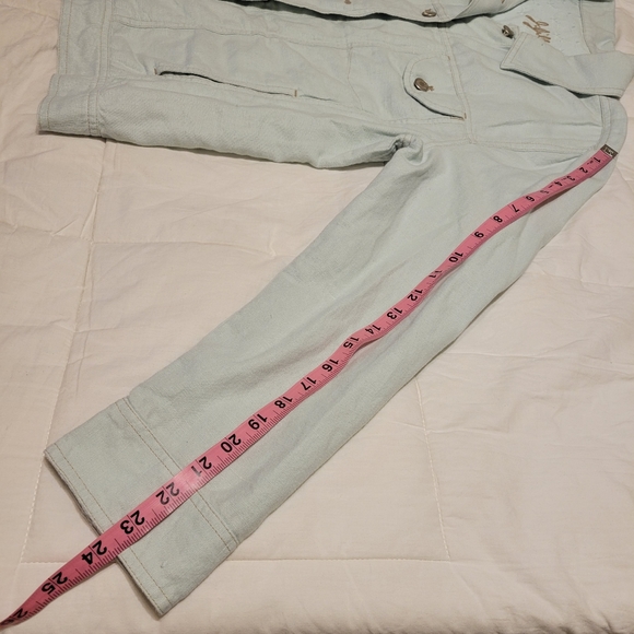 J. Jill women's mint green long-sleeved linen and cotton jacket size medium - Picture 6 of 14